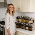 thumbnail image 3 of BotaniNest Punch Wall Mounted Rack Multilayer Kitchen Seasoning Organizer Storage Shelf Holder, 3 of 5