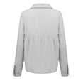 thumbnail image 3 of Women Oversized Winter Long Sleeve Solid Cotton Linen Casual Loose T-Shirt Tops Blouse Ladies Vintage Linen Sexy V-Neck Tunic Tops, 3 of 4