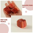thumbnail image 2 of PVC Artificial Beef Cube for Food Display 6Pcs Realistic Kitchen Ornament, 2 of 3