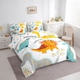 thumbnail image 3 of Homewish Cartoon Dinosaur Child Twin Bedding Sets 7-Piece, Cute Animal Wildlife Bedding Comforter Set, Rustic Plant Botanical Reversible Sheet Sets, Luxury Bedroom Decor, 3 of 7