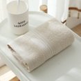 thumbnail image 1 of Nvzi 1 toalla de algodón, toalla de mano de algodón suave, supersuave y altamente absorbente para ducha, piscina, spa, gimnasio, toalla de mano para uso diario, 32 x 75 cm (color crema)., 1 of 5