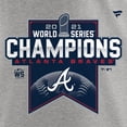 thumbnail image 4 of Women's Fanatics Heathered Gray Atlanta Braves 2021 World Series Champions Locker Room Plus Size V-Neck T-Shirt, 4 of 4