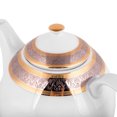 thumbnail image 4 of Tea Party Set for Women Royal Dinner Porcelain Tea Set of 14 for 6 pers. 1 Teapot 1 Sugar Bowl 6 Cups 6 Saucers Wedding Floral Teapot Set for Adults, 4 of 11