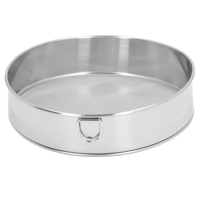 Mesh Round Sifter 80 Mesh Large Size Silver Plated Filter Anti Stick Coated Stainless Steel Flour Sieve For Powdered Sugar Cocoa Powder