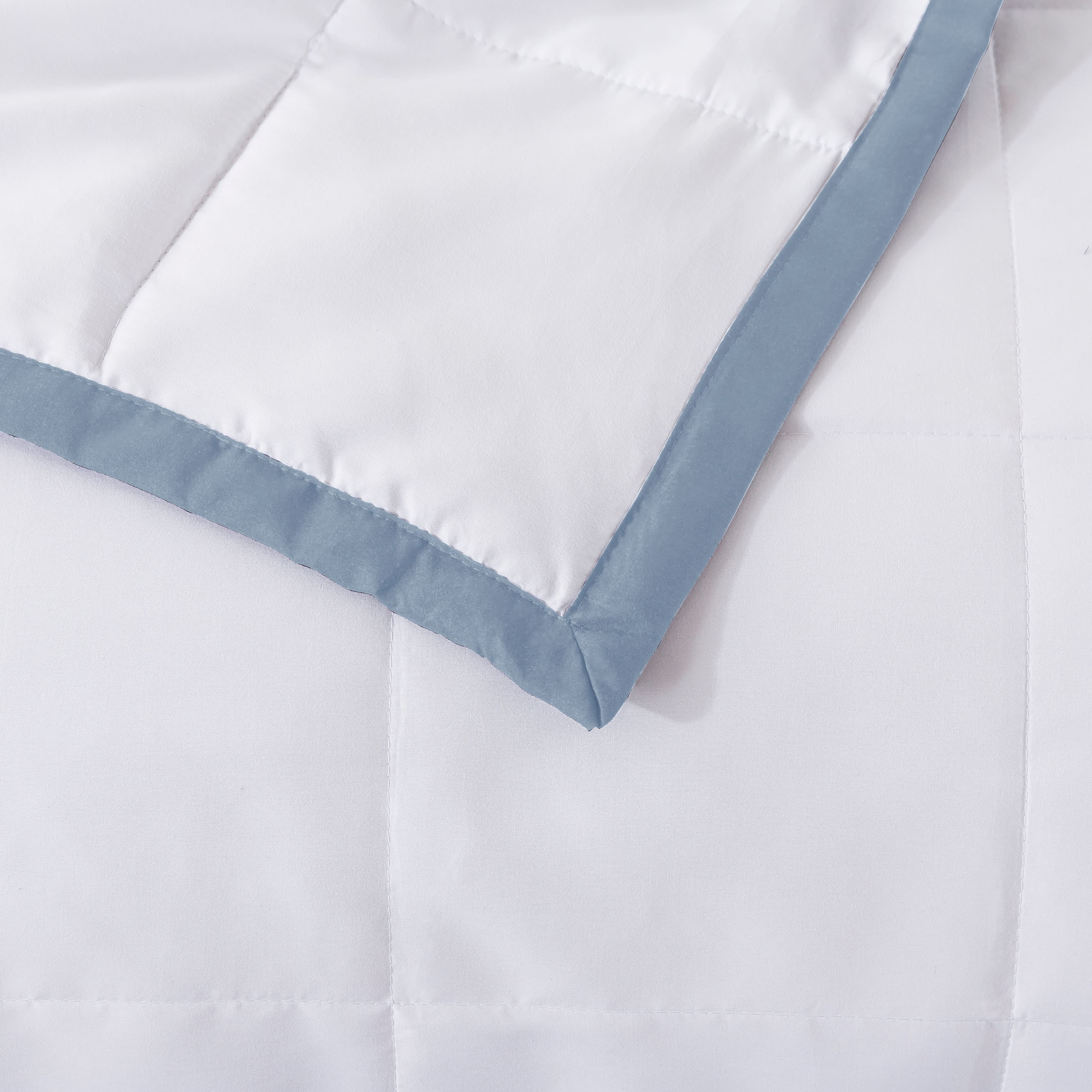 Framed Down Alternative Blanket - King - Blue Fog