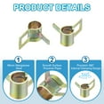 thumbnail image 3 of Spring Band Hose Pipe Clamps for 5-6 mm OD Hose, 30 Pack Tension Band Clips for Fuel Line Tube Water Pipe, Gold, 3 of 7