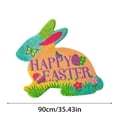 thumbnail image 3 of Velvet Easter Bunny Shaped Welcome Mat for Indoor Outdoor Use with Absorbent Non- Rug featuring Delightful Holiday Design and Practical Doorway, 3 of 6