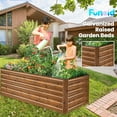 thumbnail image 2 of SEJOV 6x3x2ft Raised Garden Bed Kit, Galvanized Planter Raised Garden Boxes Outdoor, Deep Root Raised Planter w/Anti Cutting Strip, Large Metal Raised Garden Bed for Vegetables Flowers Herbs, Brown, 2 of 18