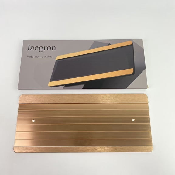 Jaegron Metal name plates,Name Plate for Desk, Desk Name Plate Personalized, Custom Door Name Plate for Doors, Wall, Office Desk. Desk/Wall Holder, Laser Engraved