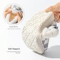 thumbnail image 6 of Pmoiste Checkered House Slippers for Women Furry Collar Comfort Memory Foam Closed Back Warm Winter Wedge Slipper, 6 of 7