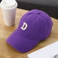thumbnail image 4 of Mens Baseball Caps Letter D Baseball Cap Adjustable Sun Hat For Casual Outdoor Activities Purple One Size, 4 of 4
