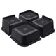 thumbnail image 1 of ANNKUT Elevadores de cama de 3 pulgadas, elevadores de muebles resistentes para cama, escritorio, mesa, sofá, sofá, elevadores de cama de gran tamaño, soportan hasta 5000 libras (paquete de 4 negros), 1 of 1