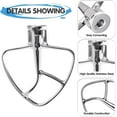 thumbnail image 4 of Batteur Plat en Acier Inoxydable pour Batteurs sur Socle KitchenAid à Tête Inclinable de 4,5 à 5 Pintes, Accessoire de Palette pour Accessoire de Batteur KitchenAid, Va au Lave-Vaisselle, et Tapis Coulissant pour Batteur, 4 of 7