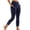 Navy, variant on High Waisted Leggings for Women Buttery Soft Full Length Capri Workout Yoga Pants with Pocket Navy L