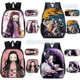 thumbnail image 2 of Demon slayer nezuko mochila escolar bandolera estuche de lápices conjunto de tres piezas, 2 of 4