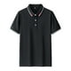 thumbnail image 1 of pstuiky camisetas de hombre, Camisa informal de manga corta con cuello vuelto, cómoda y lisa, para hombre camisetas de hombre xxxl, 1 of 3
