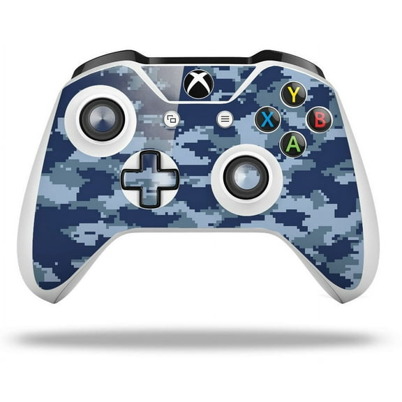 WraptorSkinz Decal Skin Wrap Set works with 2016 and newer XBOX One S / X Controller WraptorCamo Digital Camo Navy (CONTROLLER NOT INCLUDED)