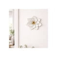 thumbnail image 4 of Lotus Flower for Home Room Wall Decor - Metal Wall Art for Living Room, Bedroom, and Bathroom Display - Modern Hanging Wall Decor for Dining, Entryway, and Hallway Accent - 3", White & Gold, 4 of 17