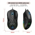 thumbnail image 3 of Souris de Jeu à Commande Filaire Rétroéclairage RVB 7200 Dpi Souris Légère Réglable avec Dos Interchangeable Noir, 3 of 5