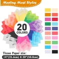thumbnail image 2 of TB-200 Sheets Tissue Paper, 20 Colors 14" X 20" Tissue Papers for Gift Bags Birthday Party Flower Decoration, Colored Tissue Paper Bulk for Packaging, 2 of 8