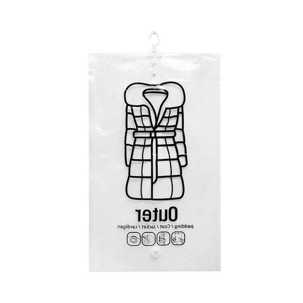 Bolsa De Compresión Para Colgar Ropa, Bolsa De Almacenamiento, Transparente, Grande, Gruesa, Abrigo De Plumón, Bolsa De Vacío De Bombeo, Bolsa De Clasificación De Ropa Advancent HA025423-00