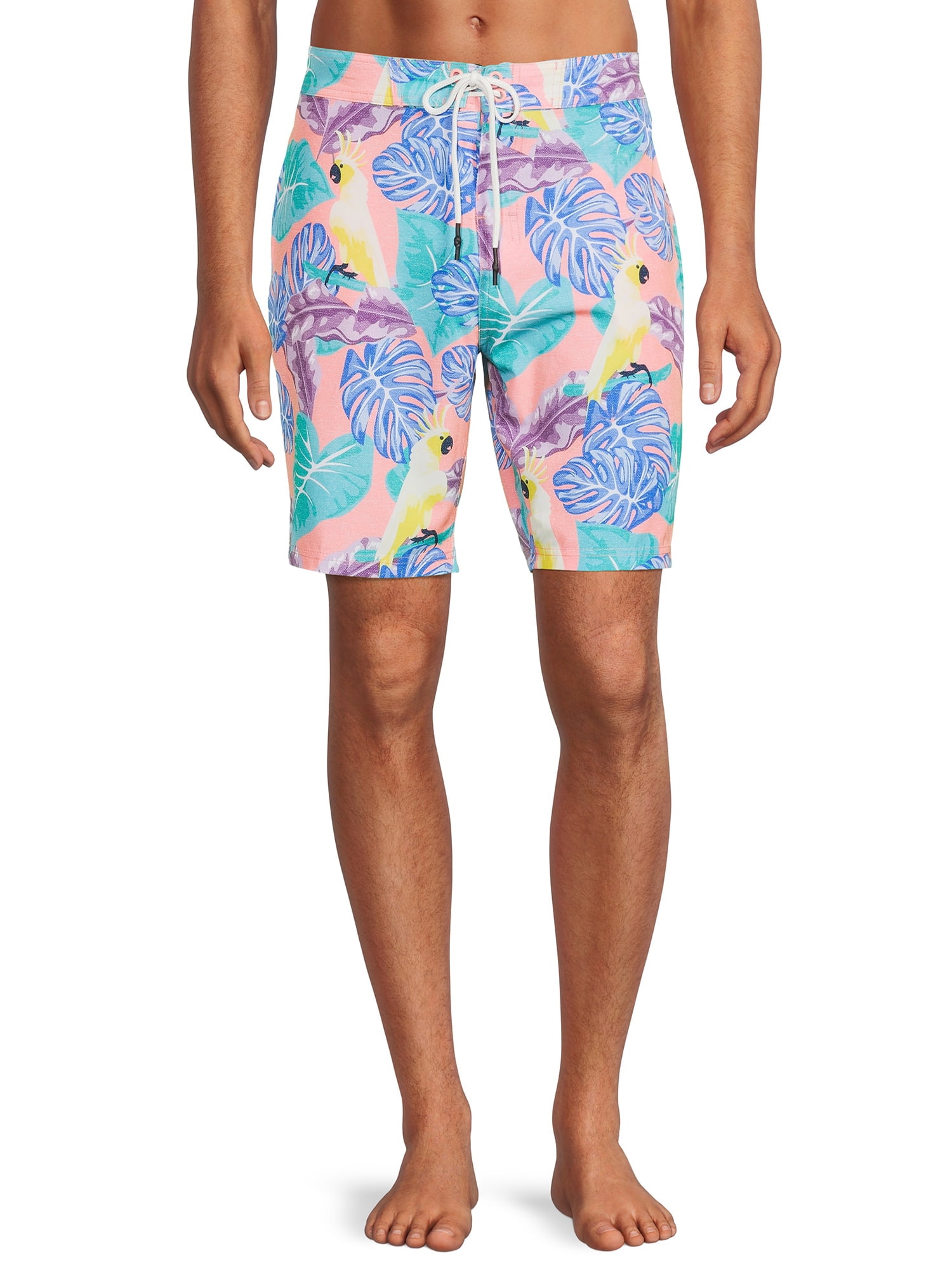 No Boundaries Men's and Big Men's 9" Island Jungle Swim Boardshorts