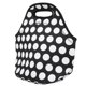 thumbnail image 1 of Waterproof Neoprene Insulated Lunch Bag for Picnic and Camping, Black and White Polka Dots, 1 of 4