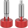 thumbnail image 1 of Yazoeia 2Pcs Hand Retractable Spring Plunger Stainless Steel Lock Out M6 Type Quick Release Pins Sturdy Plunger Screw with 0.500inch Thread Length for Rolling Tool Boxes Molds CJC912-148568, 1 of 8