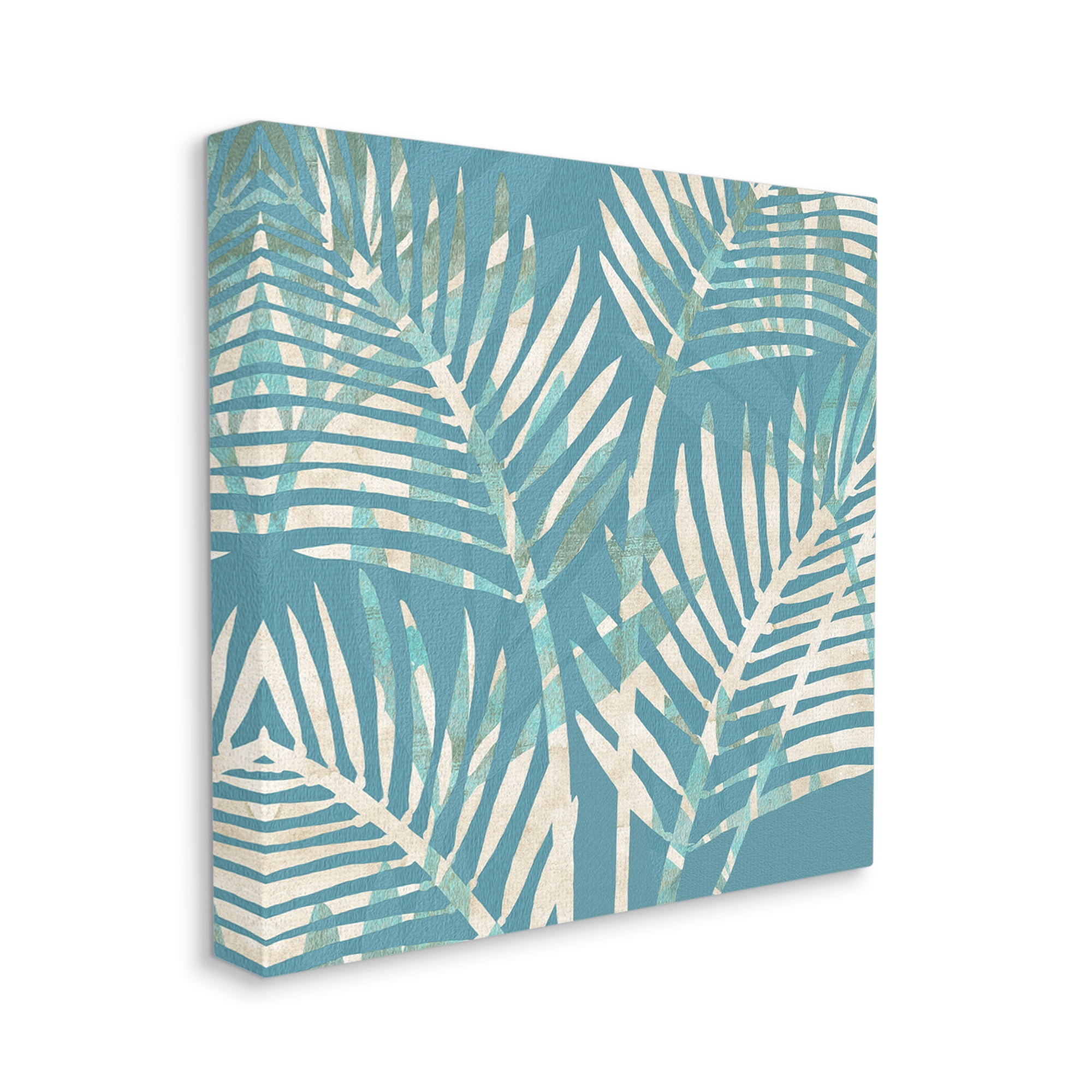 Stupell Industries Tropical Leaves Abstract Botanical & Floral Painting Gallery Wrapped Canvas Art Print Wall Art, 36 x 36