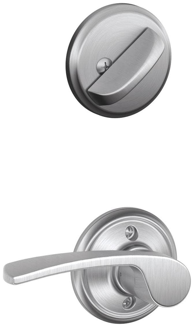 Schlage Siena- Wakefield Matte Black Interior Bed/Bath No Deadbolt Privacy Door Knob At