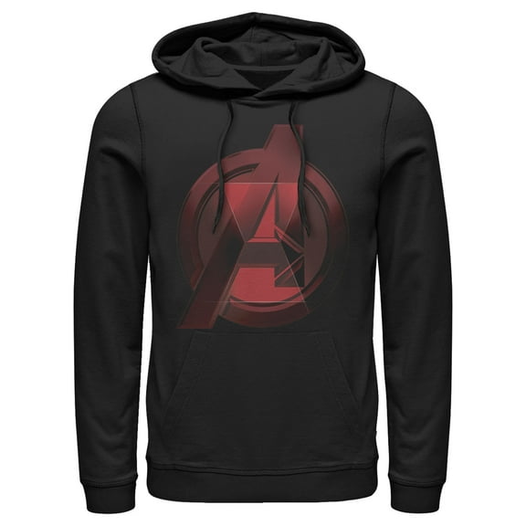 Men's Marvel Black Widow Avenger Symbol  Pull Over Hoodie Black X Large