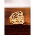 thumbnail image 3 of Yellow Gold Filigree Statement Ring For Women Fashion Jewelry, 3 of 19