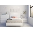 thumbnail image 1 of Nexera Ensemble de Chambre 4 Pcs avec Cadre de Lit, Tête de Lit, Table de Nuit et Commode en SimpleBlanc, 1 of 8