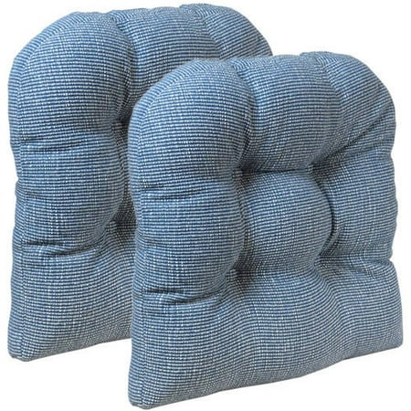 Gripper Non-Slip 15" x 15" Venus Tufted Universal Chair Cushions, Set of 2