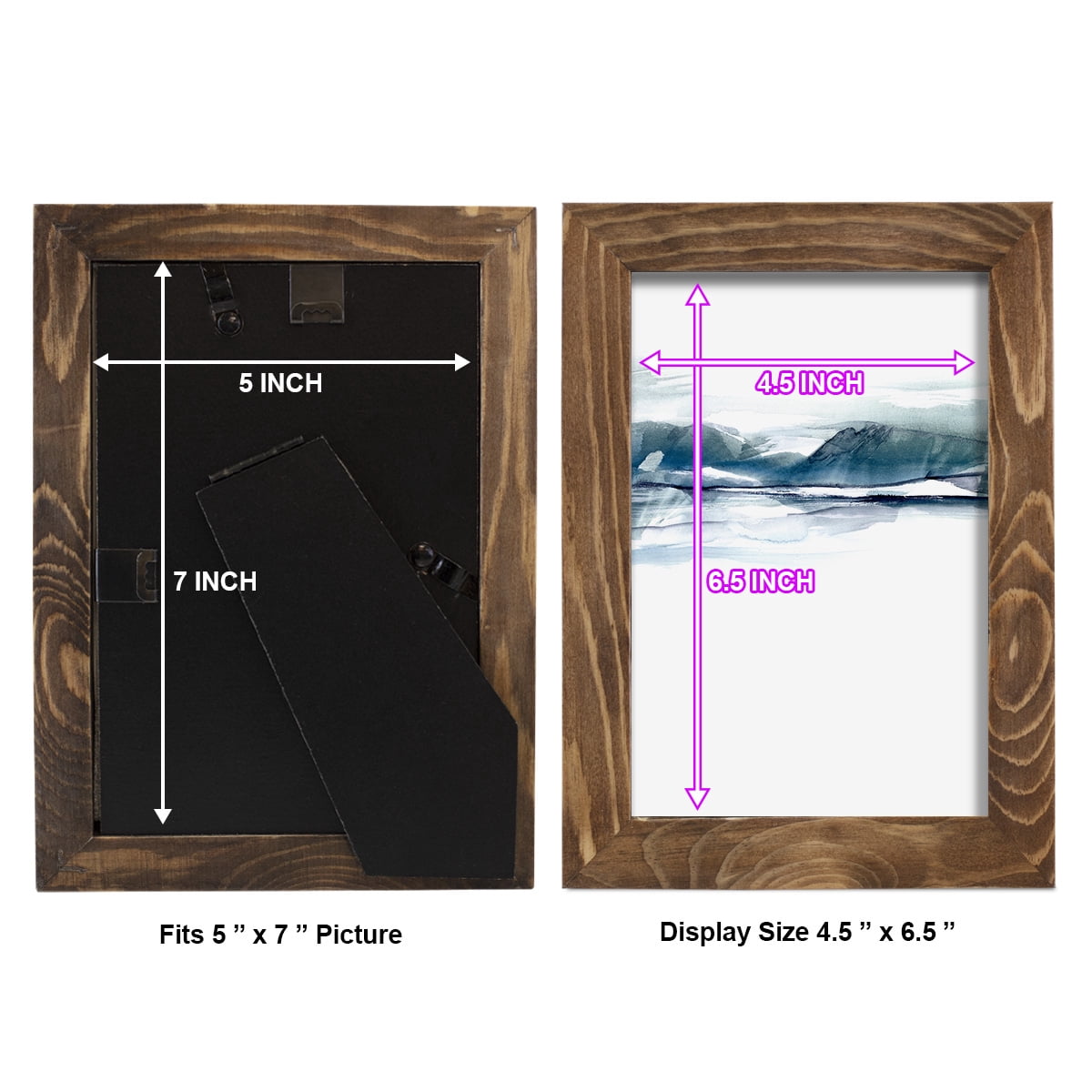 Stark Horizon I - Framed Print w/glass - Walnut