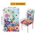 thumbnail image 7 of TSOVTHRID Butterfly Boho Mandala Floral Print Table Cloth with Dining Chair Slipcovers Set Rectangle Tablecloth Stretchable Anti-Dust Chair Protector Cover Kitchen Decor, 5 Pcs, 7 of 7