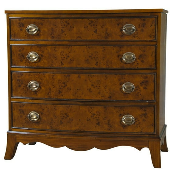 Bow Front Burled Chest