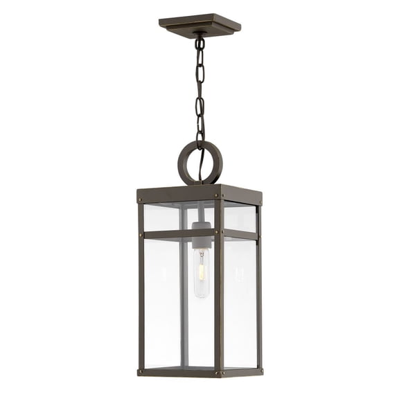 2802OZ-LL Hinkley Lighting Porter - 1 Light Medium Outdoor Hanging Lantern in Transitional Style - 7.5 Inches Wide by 19 Inches High-Oil Rubbed Bronze