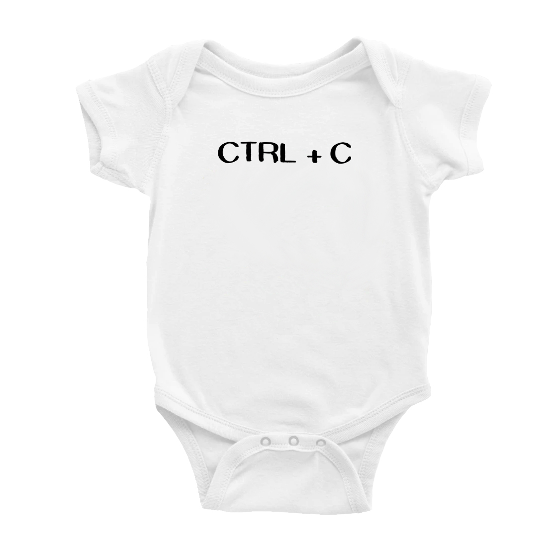 Twin Babys Funny Ctrl + C Ctrl + V Printed Infant Baby Cotton Bodysuits (White, 0-3M) - image 2 of 5