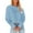 Sky Blue, variant on Sherrylily Women Long Sleeve Crop T-Shirts Casual Drop Shoulder Tops Fashion Tees S-2XL