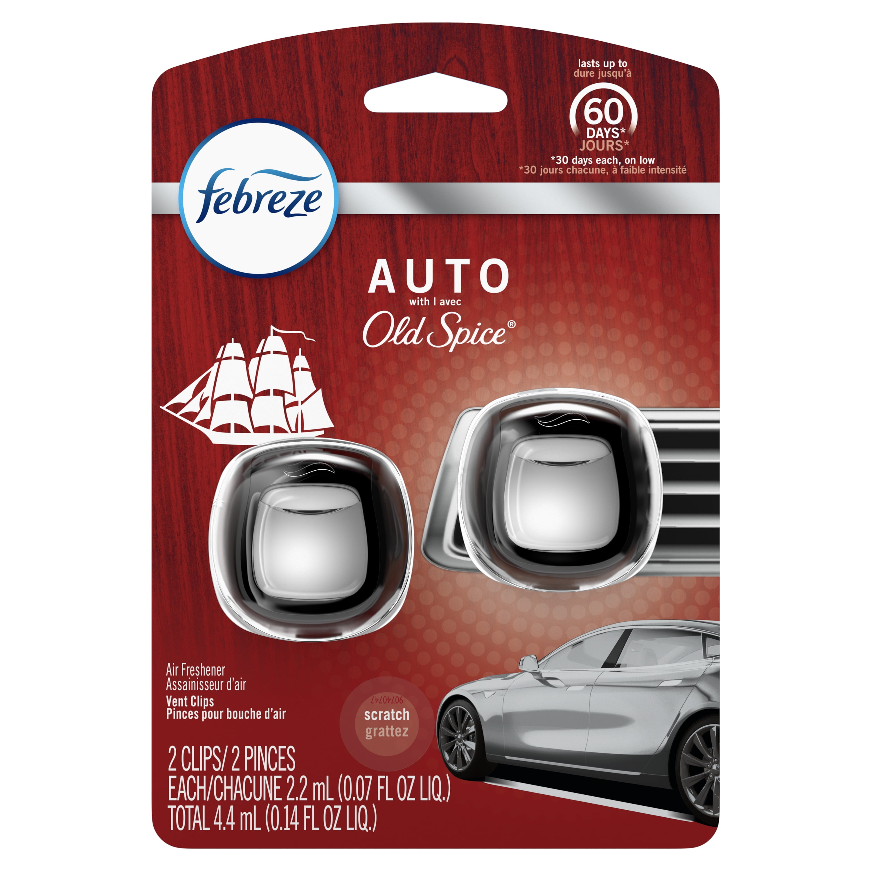 Febreze Car OdorEliminating Air Freshener, Old Spice, 2 ct Walmart