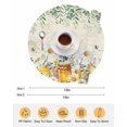 thumbnail image 6 of 15 Inch Round Placemats Set of 4, Daisy Spring Floral Non Slip Heat Insulation PP Table Mats, Farmhouse Botanical Green Leaves Washable Place Mats for Kitchen Dining Party Table Decor, 6 of 7