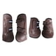 thumbnail image 3 of 4 Uds botas de caballo soporte protector de pierna para saltar montar accesorios ecuestres marrón XL, 3 of 8