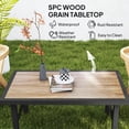 thumbnail image 4 of Outsunny Metal Patio Coffee Table, Outdoor Side Table, Brown, 4 of 10
