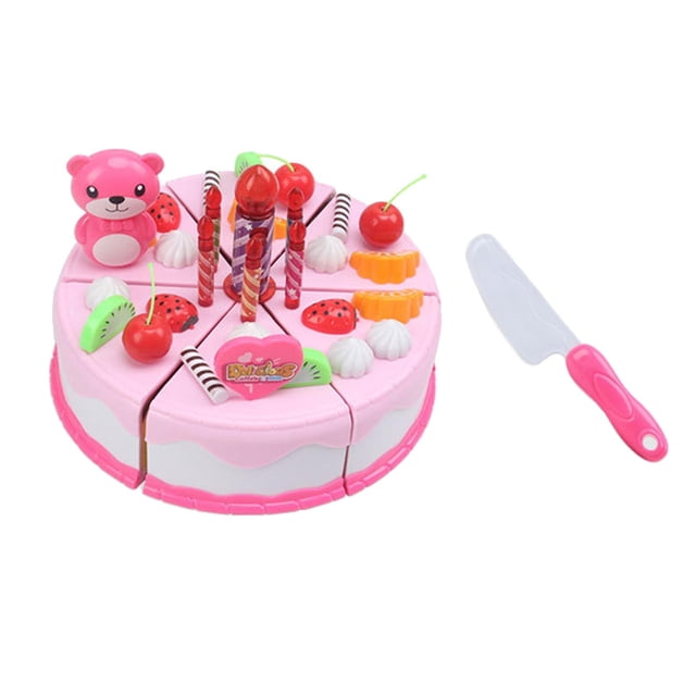 Happy Birthday Pretend Play para y niñas a partir de 3 años Rosa Zulema Torta de juego de simulación