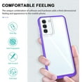 thumbnail image 3 of Case for Samsung Galaxy S22, Slim Thin Soft TPU Bumper & Hard PC Transparent Back Shockproof Scratch Resistant Protective Phone Case for Samsung Galaxy S22 (Purple), 3 of 15