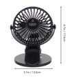 thumbnail image 3 of Ventilador de refrigeración recargable por USB con clip, silencioso, portátil, miniventilador con diseño de orejas de gato, ideal para el hogar, la oficina y la escuela (negro), 3 of 7