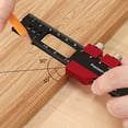 thumbnail image 2 of Woodworking Precision Pocket Ruler Aluminum Alloy Slide Ruler 300mm, 2 of 7