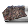 thumbnail image 3 of Tibetan Soft Flannel Fleece Throw Blanket, Old Houses at Larung Gar in Clear Sunny Day Travel Picture Sichuan China, Cozy Plush for Indoor and Outdoor Use, 50" x 70", Multicolor, by Ambesonne, 3 of 6