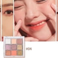 thumbnail image 4 of Paletas de sombras de ojos Mate y brillo Altamente pigmentadas 9 colores Sombra de ojos profesional de larga duración, 4 of 5